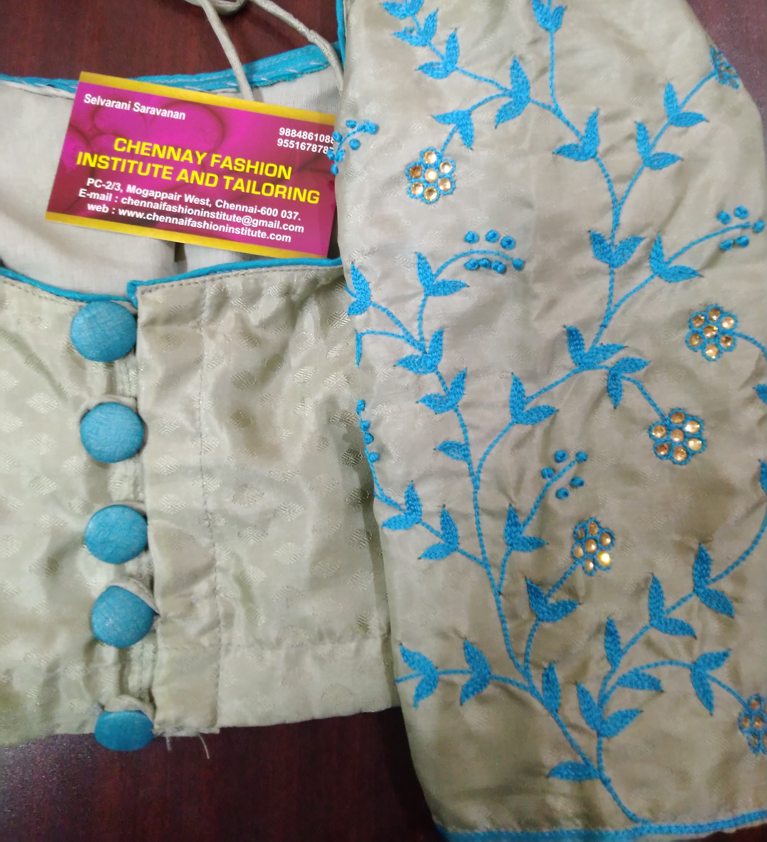 Pattern embroidery blouse Classes | Best Fashion Institute in Chennai 