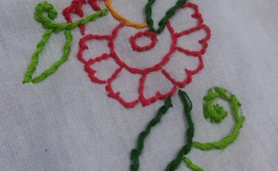 What is Hand Embroidery stem stitch ?. 