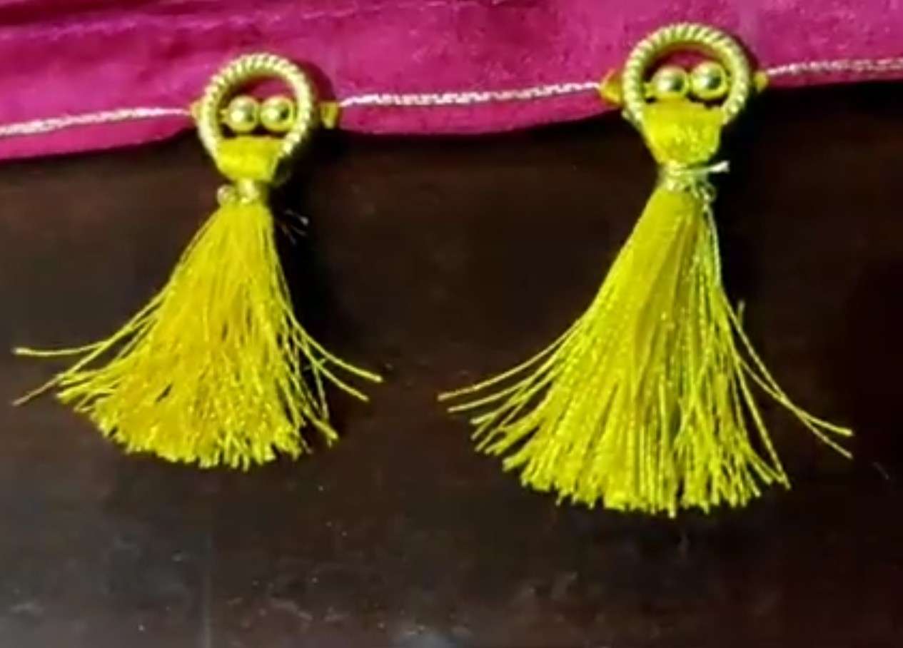 Saree Kuchu/tassel without beads – Very simple design - YouTube